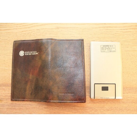 Enterprex BJ-21 Vintage Blackjack Calculator w/ Case & Manual |1970s| WORKS - Picture 11 of 17